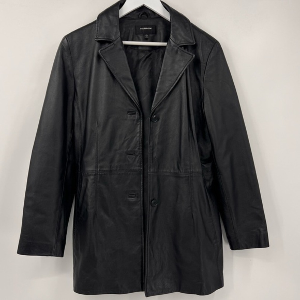 Colebrook Women’s Classic Black 100% Leather Jacket Size Large